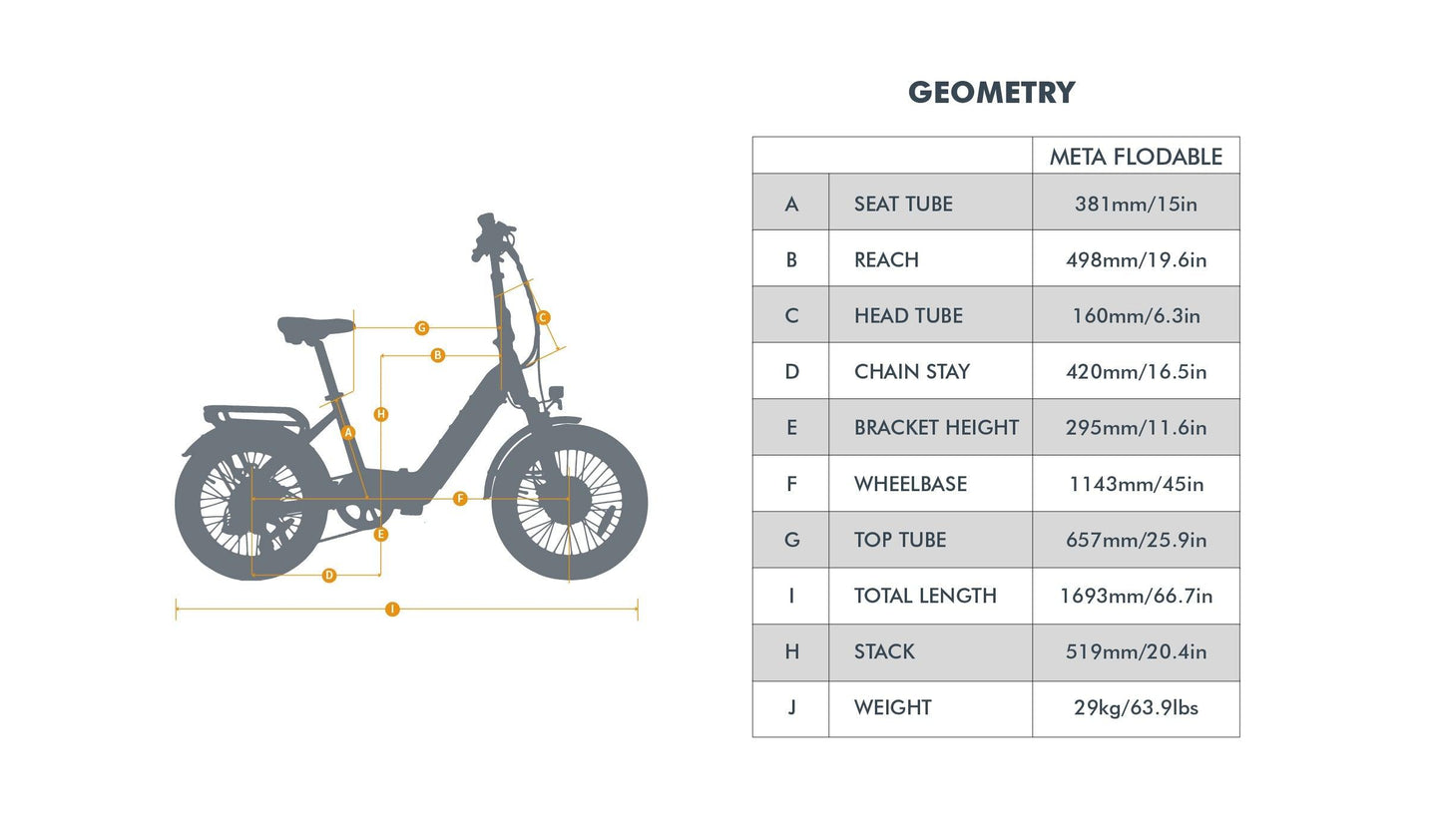 EUNORAU META Foldable | 500W Foldable E-Bike - Wheels of America