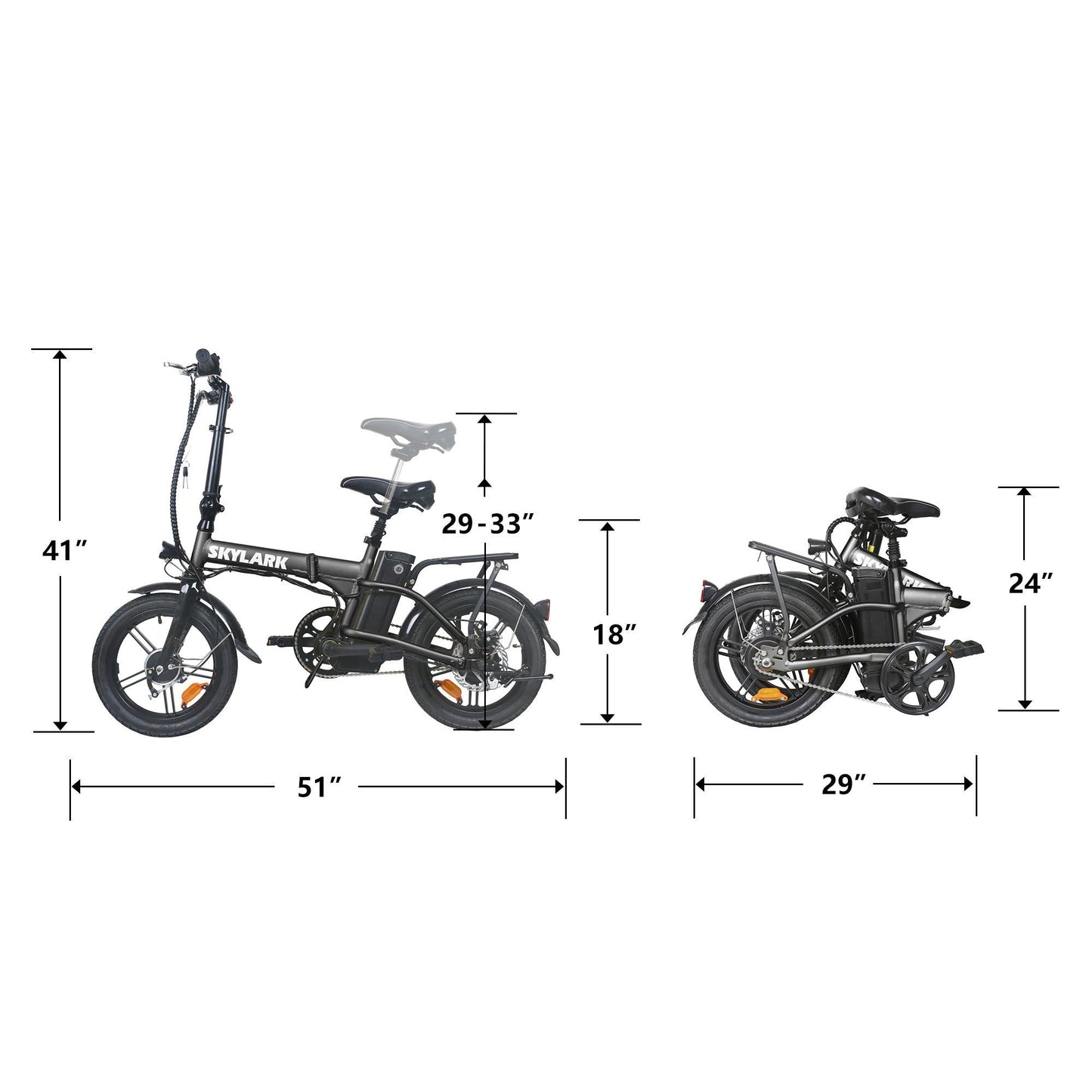 NAKTO Skylark 20" Folding Electric Bike - Wheels of America