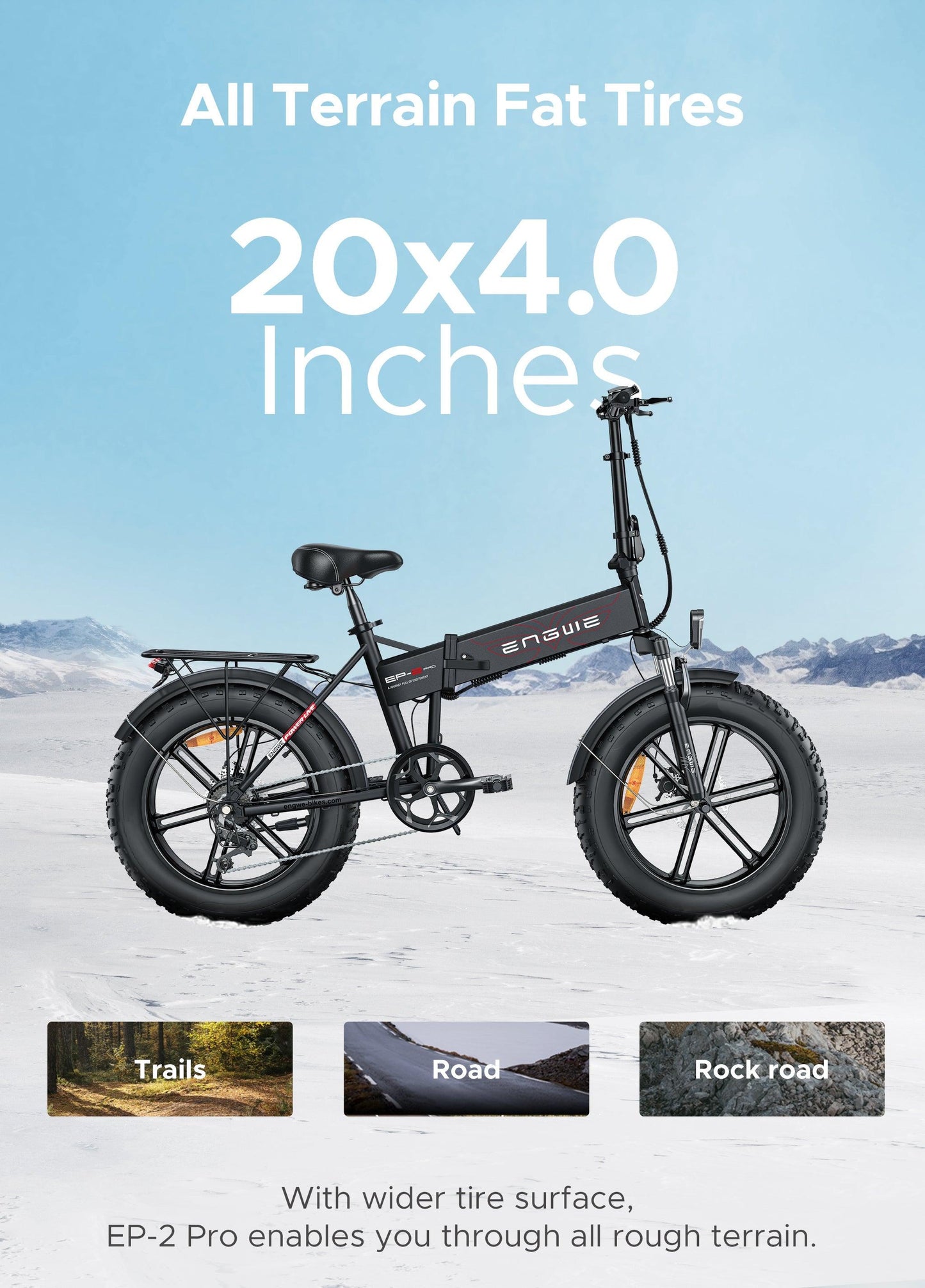 ENGWE EP-2 Pro 750W Folding Electric Mountain Bike - Wheels of America