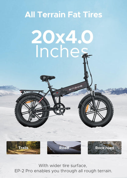 ENGWE EP-2 Pro 750W Folding Electric Mountain Bike - Wheels of America