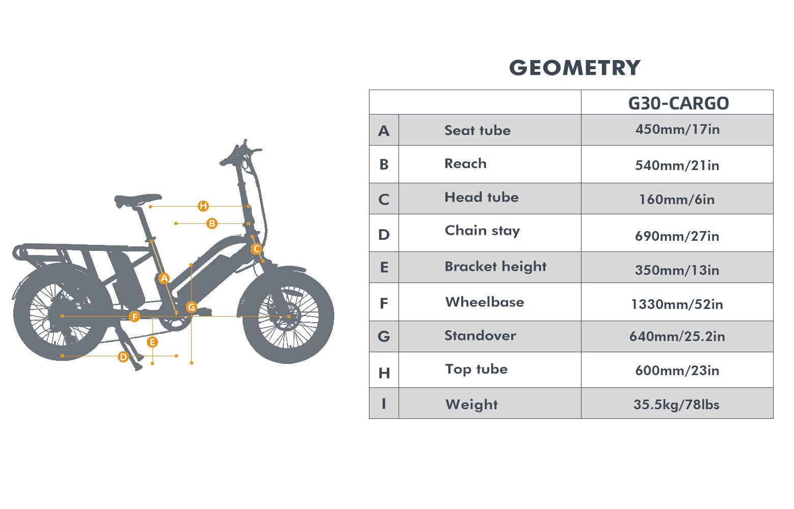 EUNORAU G30-CARGO 500W Electric Cargo Bike - Wheels of America