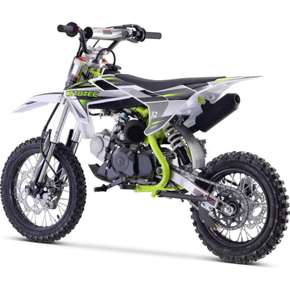 MotoTec X2 110cc 4-Stroke Gas Dirt Bike Green - Wheels of America