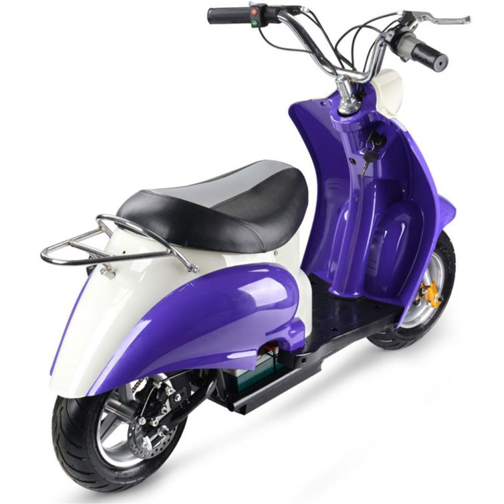 MotoTec 24v Electric Moped Purple - Wheels of America