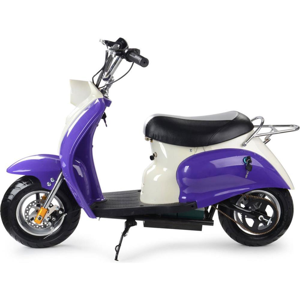 MotoTec 24v Electric Moped Purple - Wheels of America