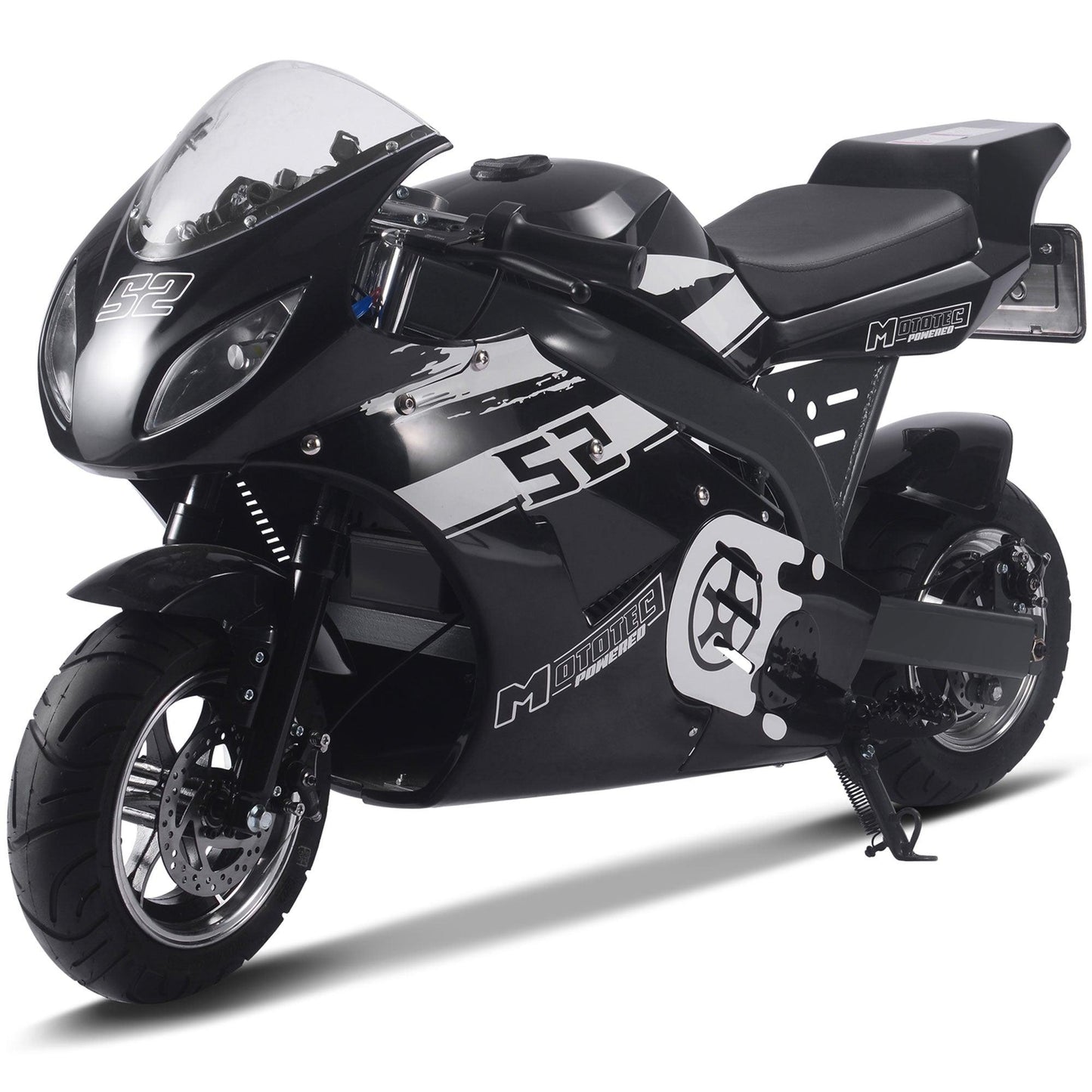 MotoTec 1000w 48v Electric Superbike Black - Wheels of America