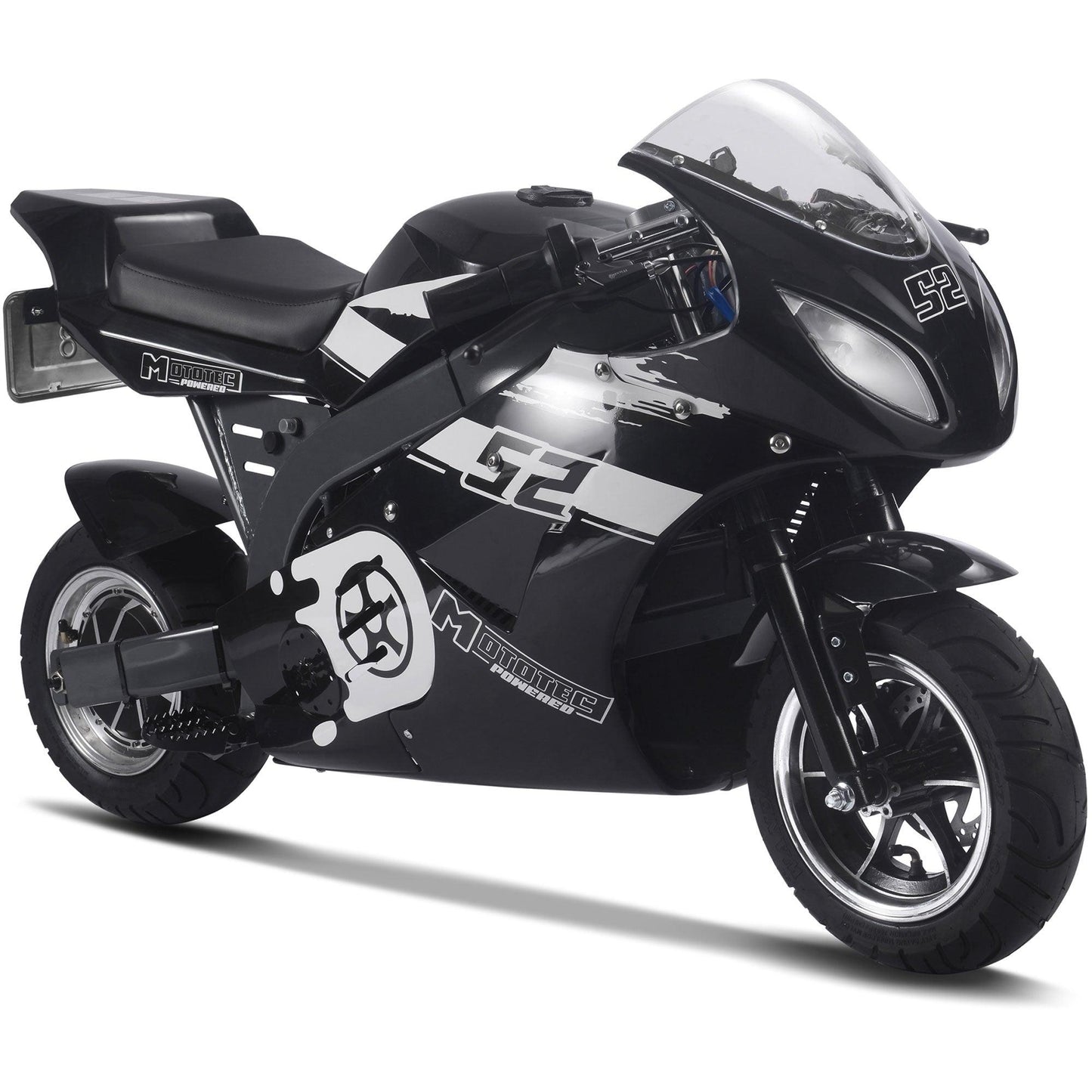 MotoTec 1000w 48v Electric Superbike Black - Wheels of America