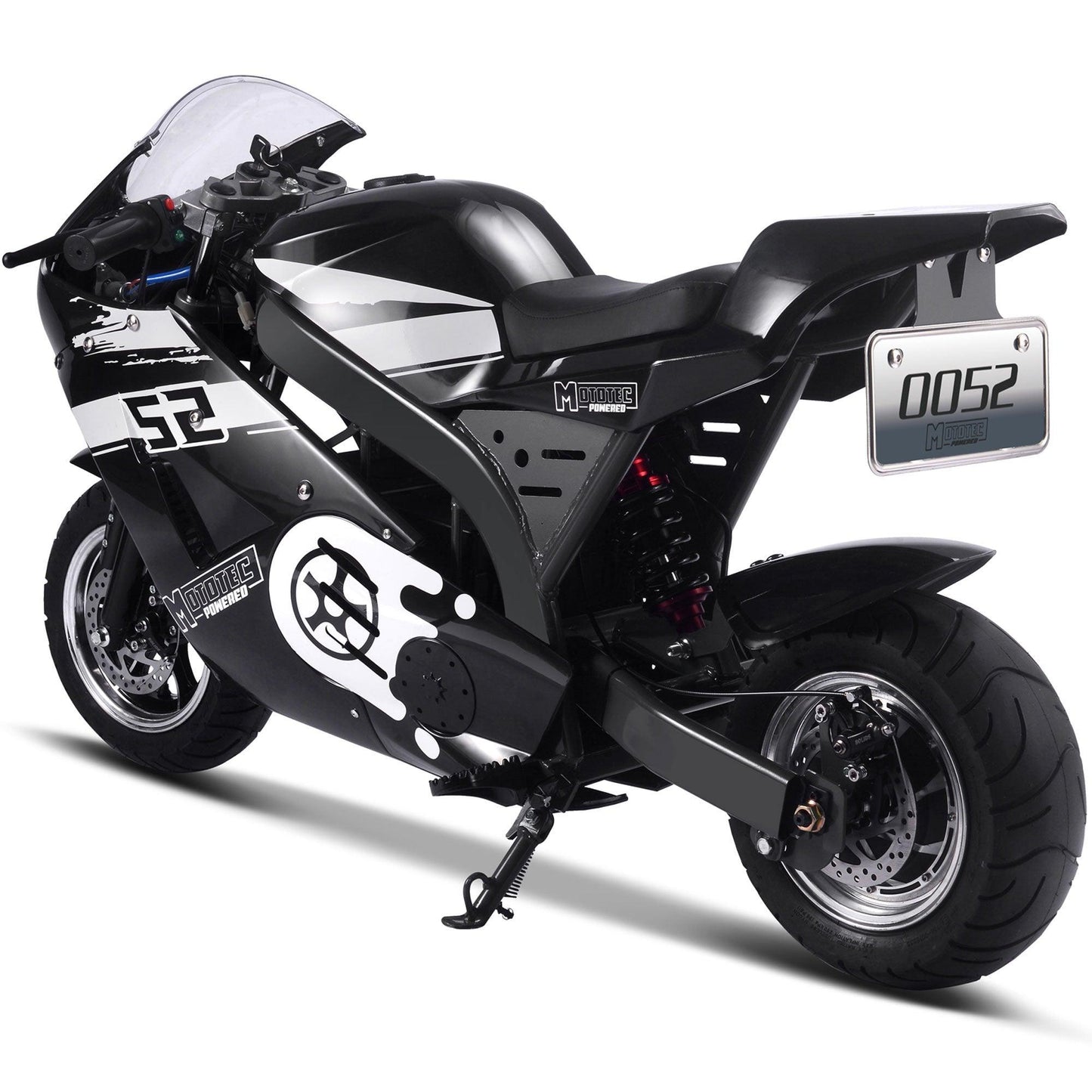 MotoTec 1000w 48v Electric Superbike Black - Wheels of America