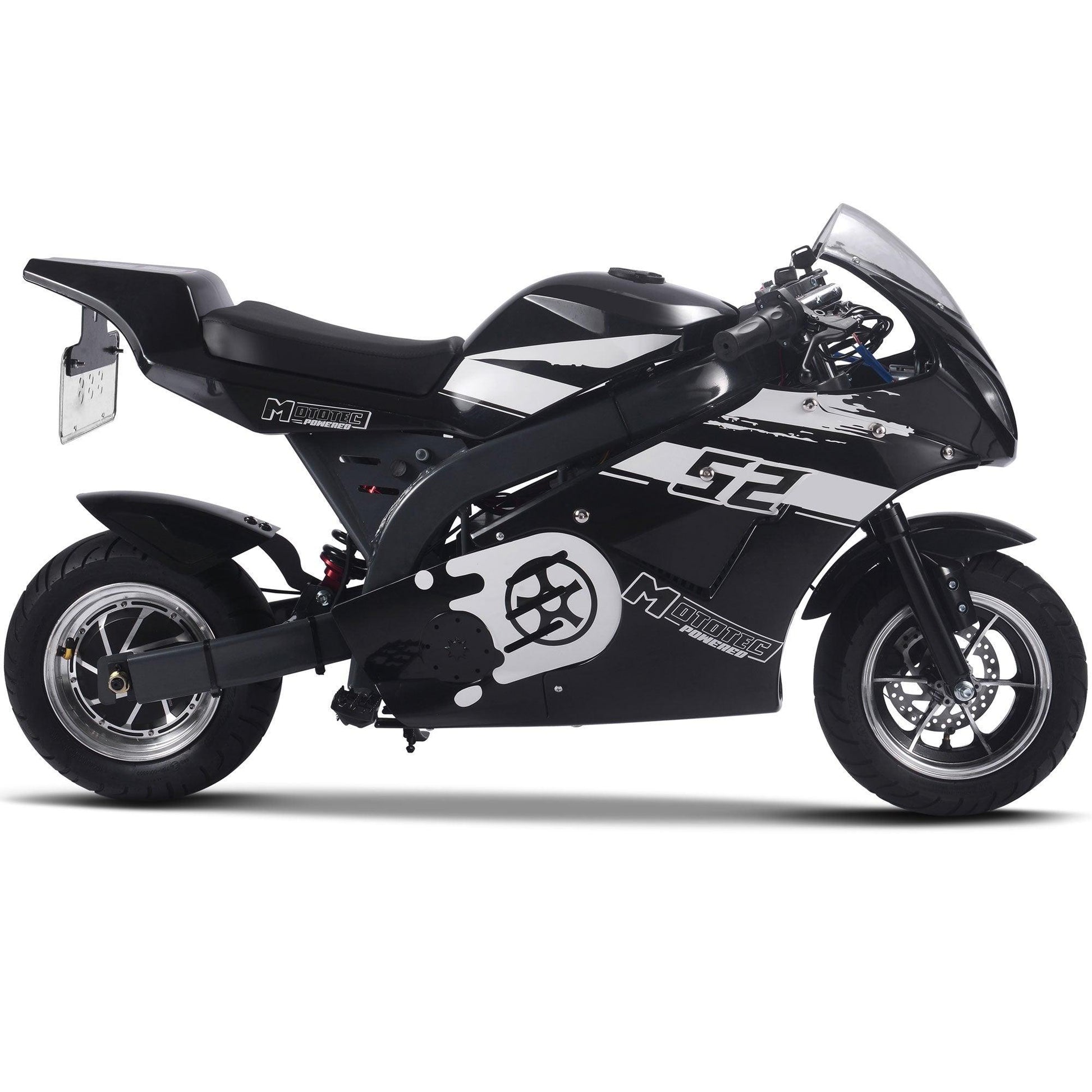 MotoTec 1000w 48v Electric Superbike Black - Wheels of America