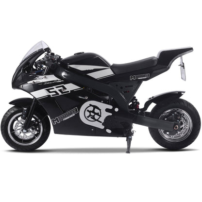 MotoTec 1000w 48v Electric Superbike Black - Wheels of America