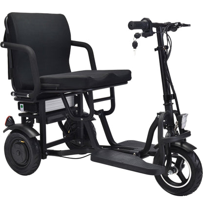 MotoTec Folding Mobility Electric Trike 48v 700w Dual Motor Lithium Black - Wheels of America