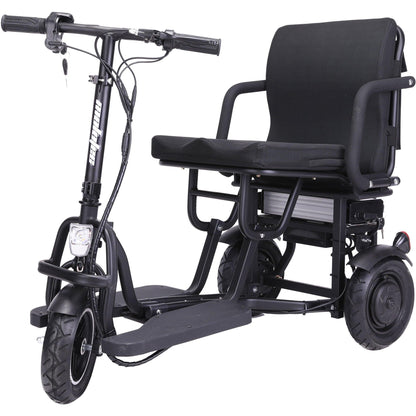 MotoTec Folding Mobility Electric Trike 48v 700w Dual Motor Lithium Black - Wheels of America