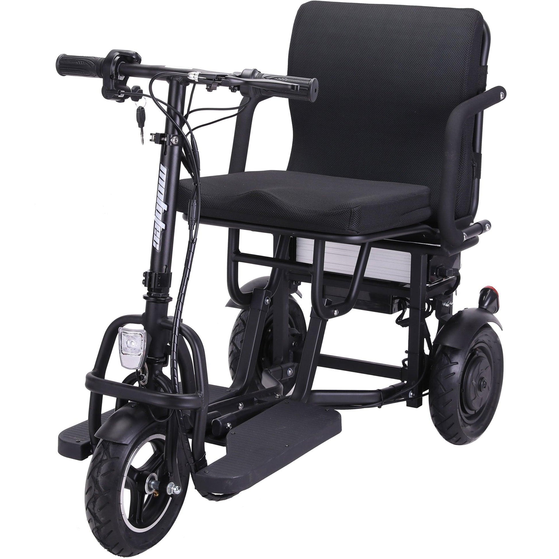 MotoTec Folding Mobility Electric Trike 48v 700w Dual Motor Lithium Black - Wheels of America