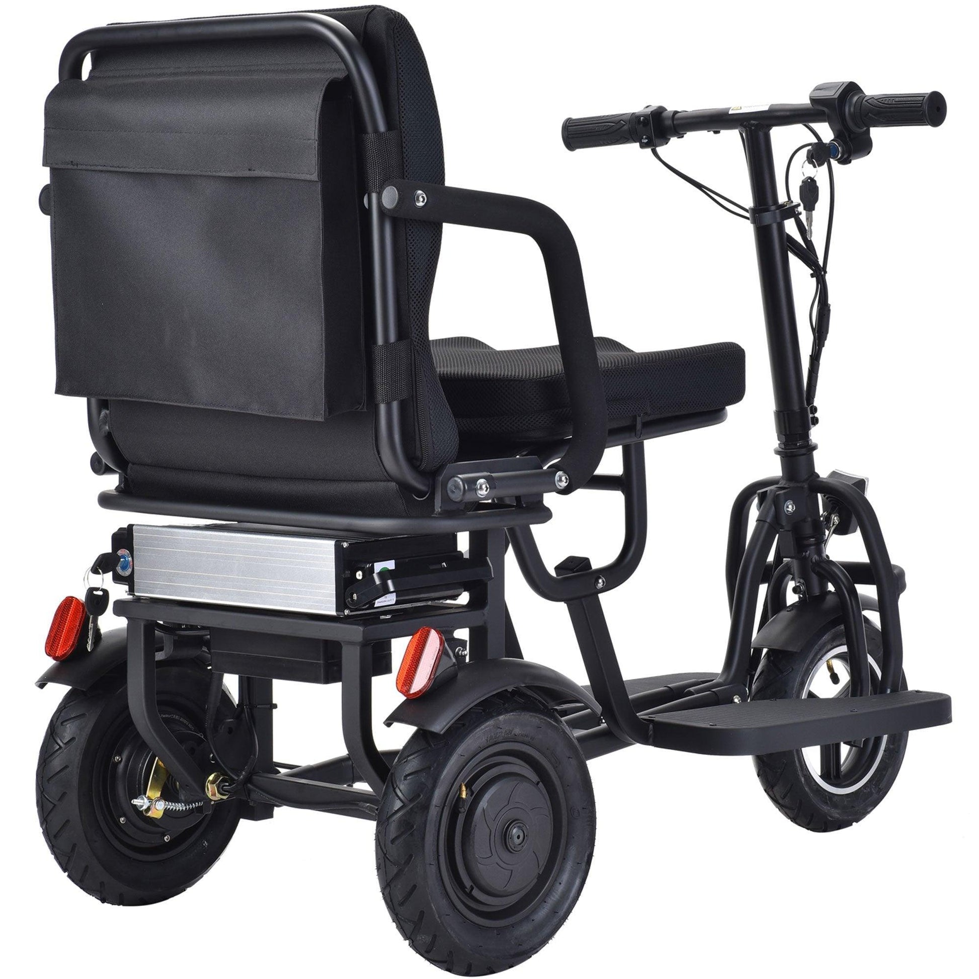 MotoTec Folding Mobility Electric Trike 48v 700w Dual Motor Lithium Black - Wheels of America