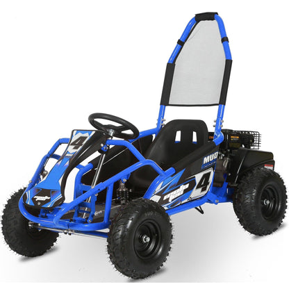 MotoTec Mud Monster Kids Gas Powered 98cc Go Kart Full Suspension - Wheels of America