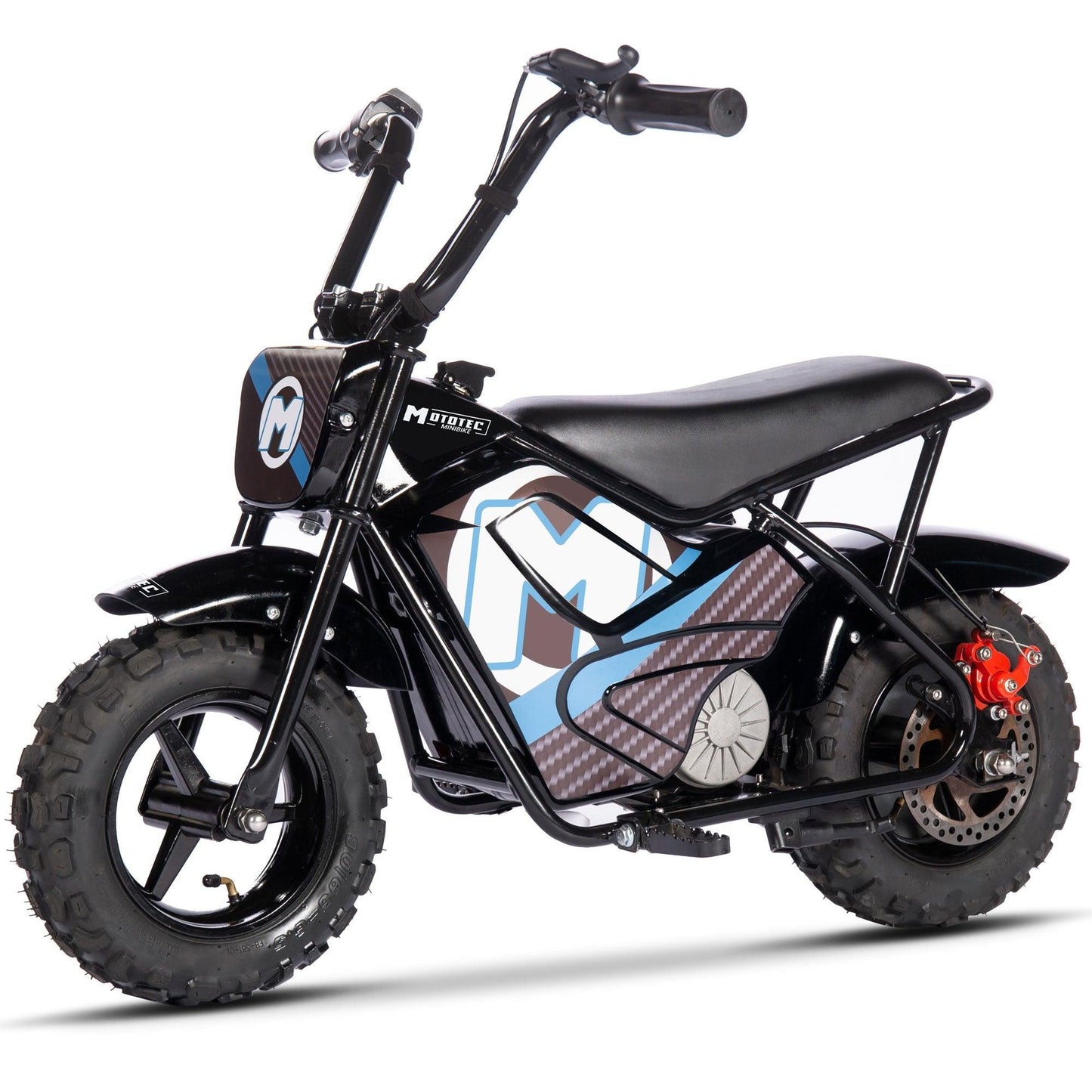 MotoTec 24v 250w Electric Powered Mini Bike Black - Wheels of America