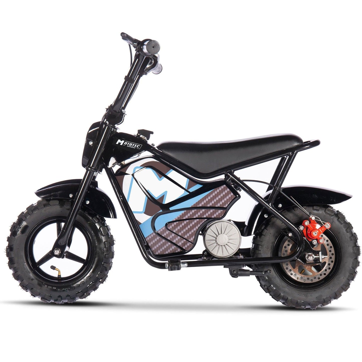 MotoTec 24v 250w Electric Powered Mini Bike Black - Wheels of America