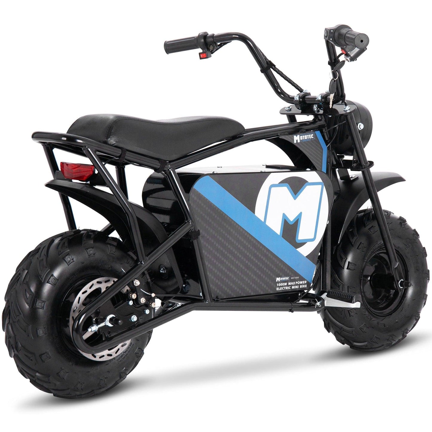 MotoTec 48v 1000w Electric Powered Mini Bike Black - Wheels of America