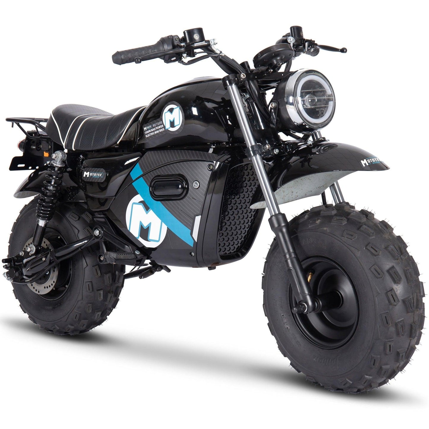 MotoTec 60v 1500w Electric Powered Mini Bike Lithium Black - Wheels of America