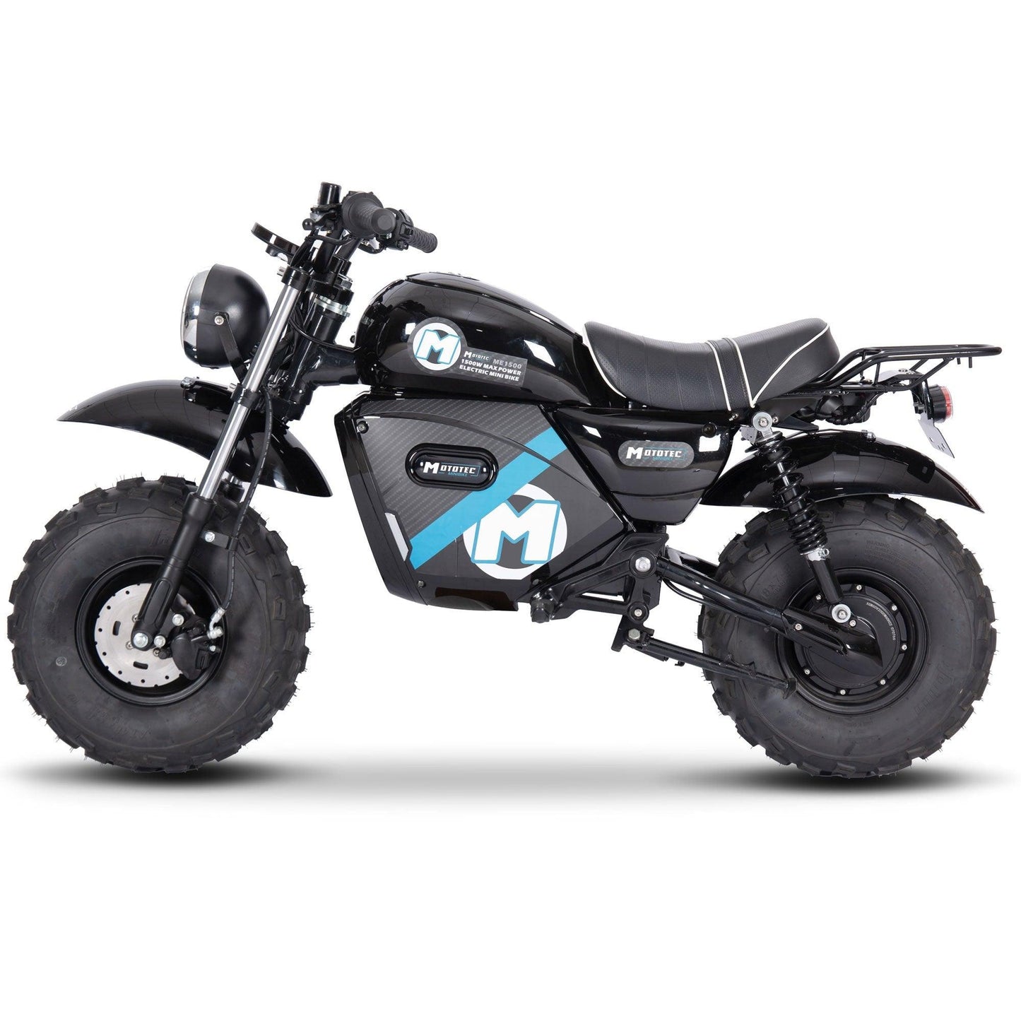 MotoTec 60v 1500w Electric Powered Mini Bike Lithium Black - Wheels of America