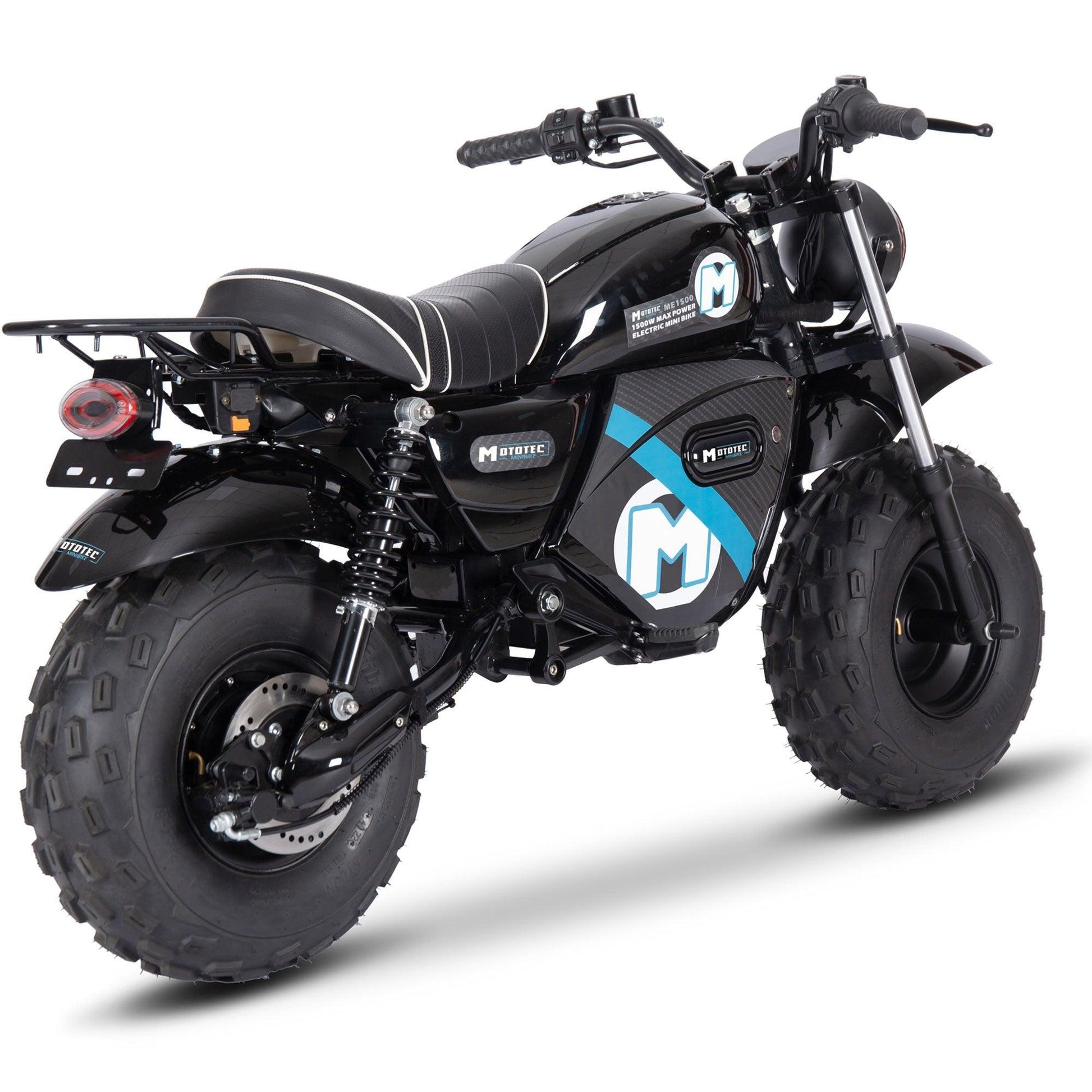 MotoTec 60v 1500w Electric Powered Mini Bike Lithium Black - Wheels of America