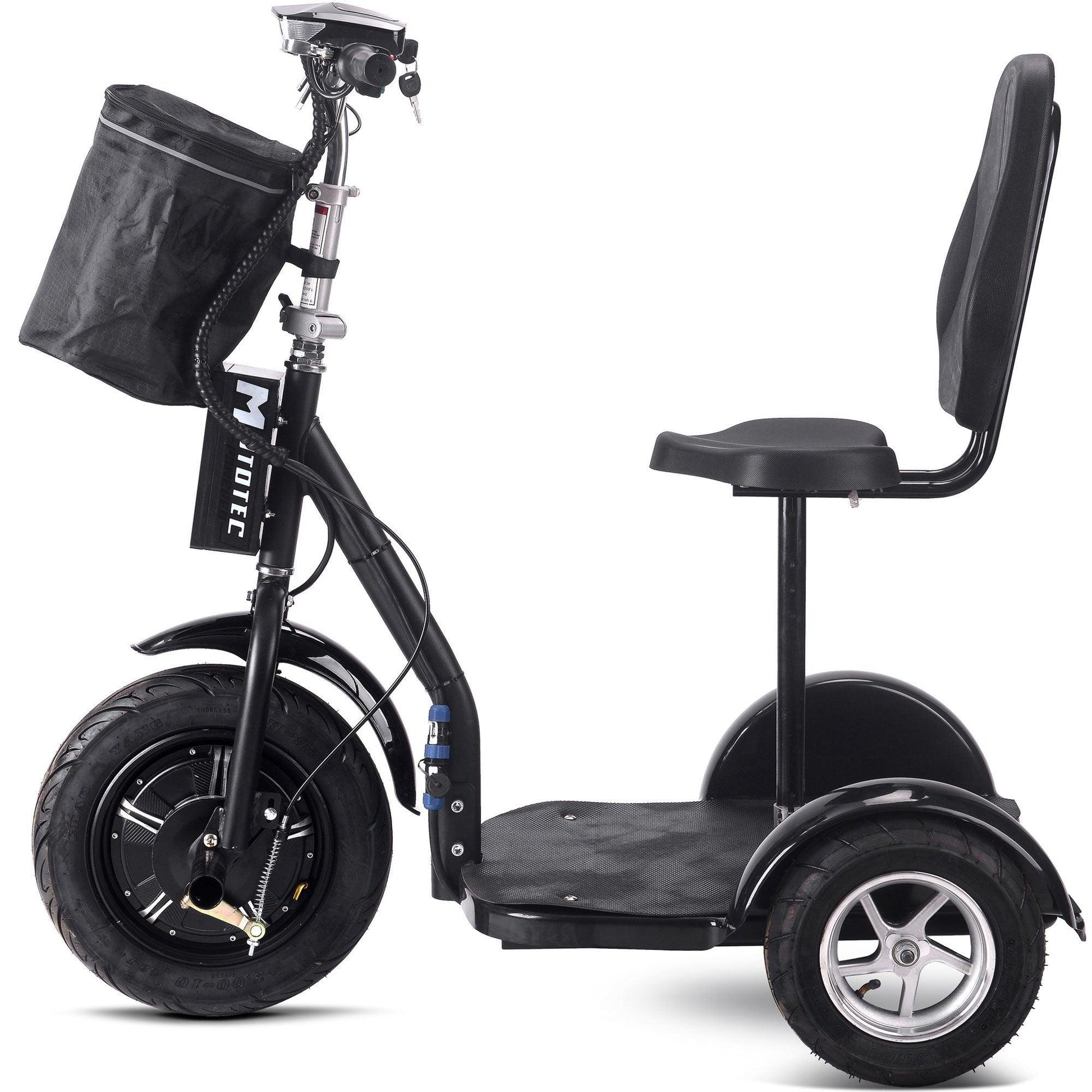 MotoTec Electric Trike 48v 1000w Lithium Black - Wheels of America