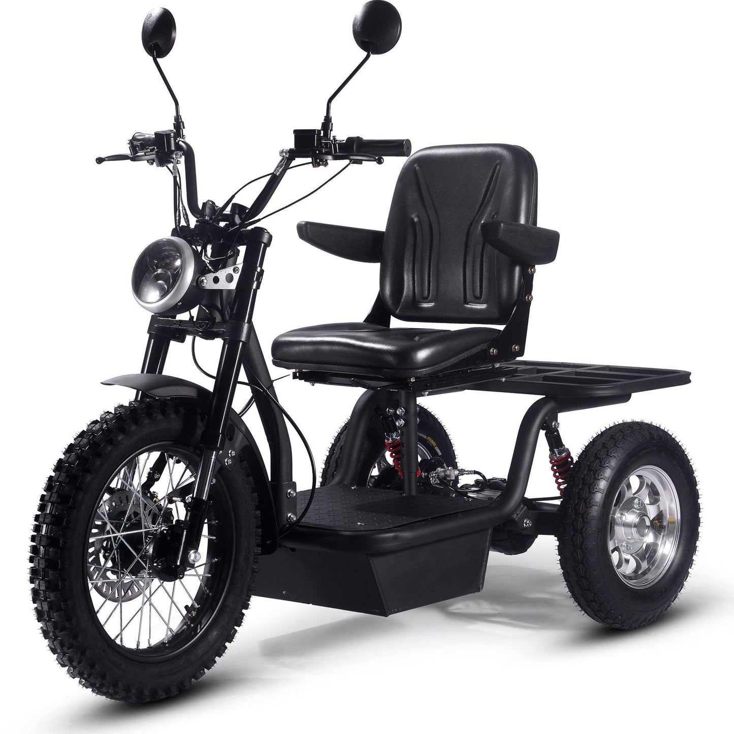 MotoTec Electric Trike 60v 1800w Black - Wheels of America