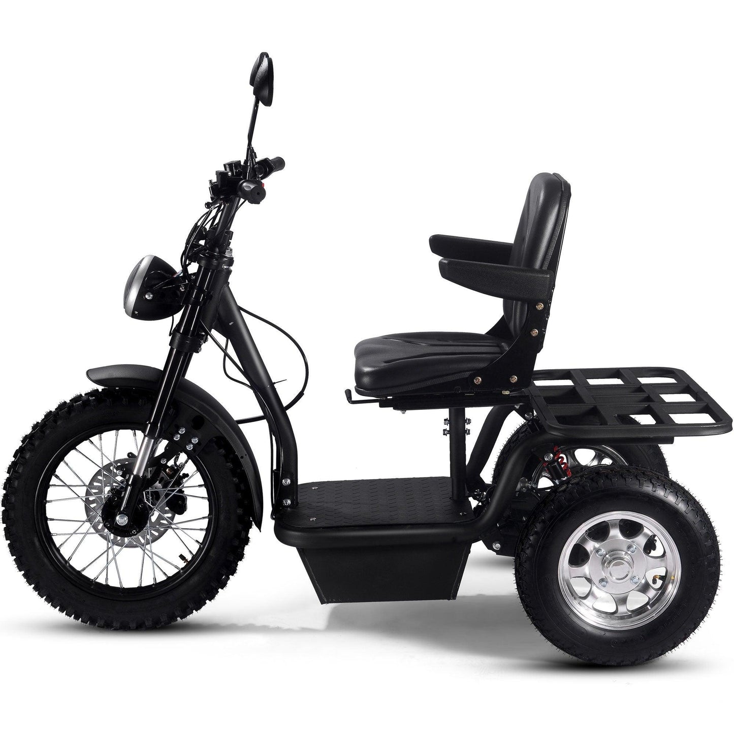 MotoTec Electric Trike 60v 1800w Black - Wheels of America