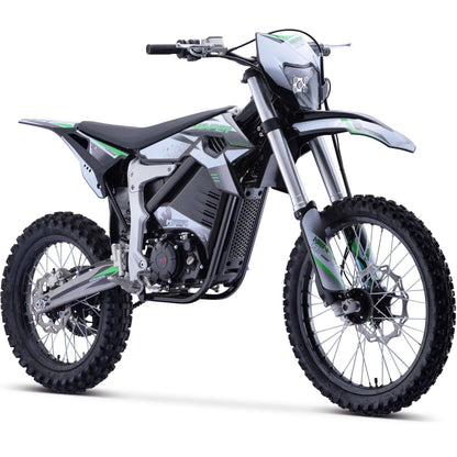 MotoTec Venom 72v 12000w Electric Dirt Bike White - Wheels of America