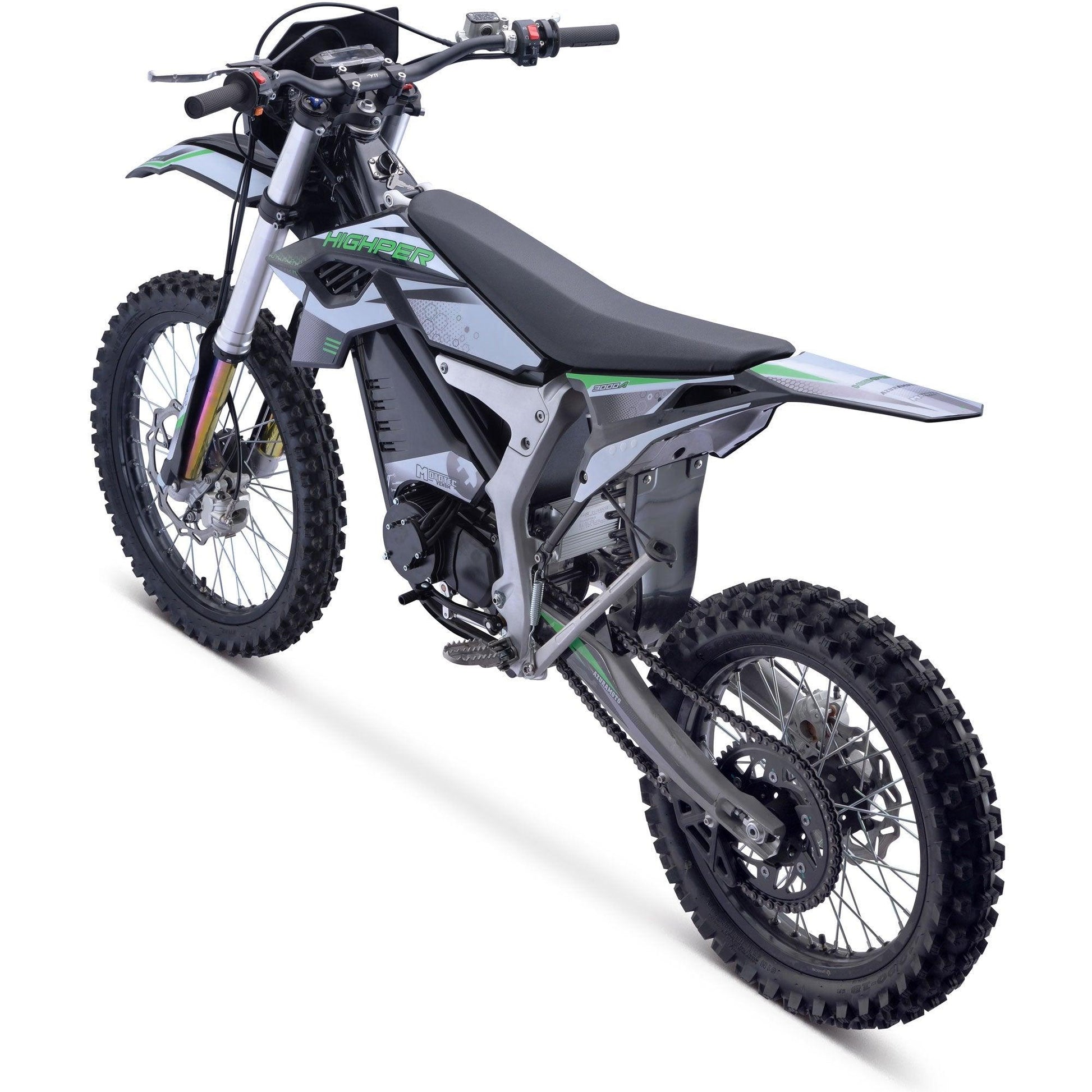 MotoTec Venom 72v 12000w Electric Dirt Bike White - Wheels of America