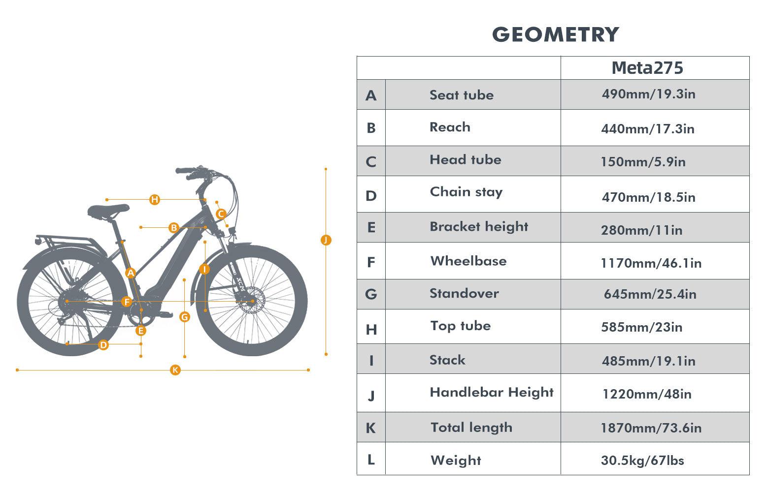 EUNORAU META275 500W Commuter Electric Bike - Wheels of America