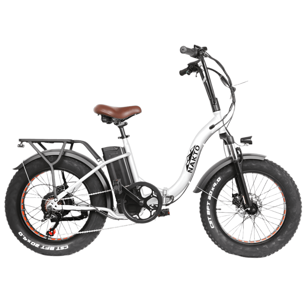 NAKTO Folding OX Steady 20" Folding Fat Tire Electric Bike - Wheels of America