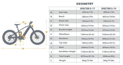 EUNORAU SPECTER-S/HUNTER X9 1000W Electric Mountain Bike - Wheels of America