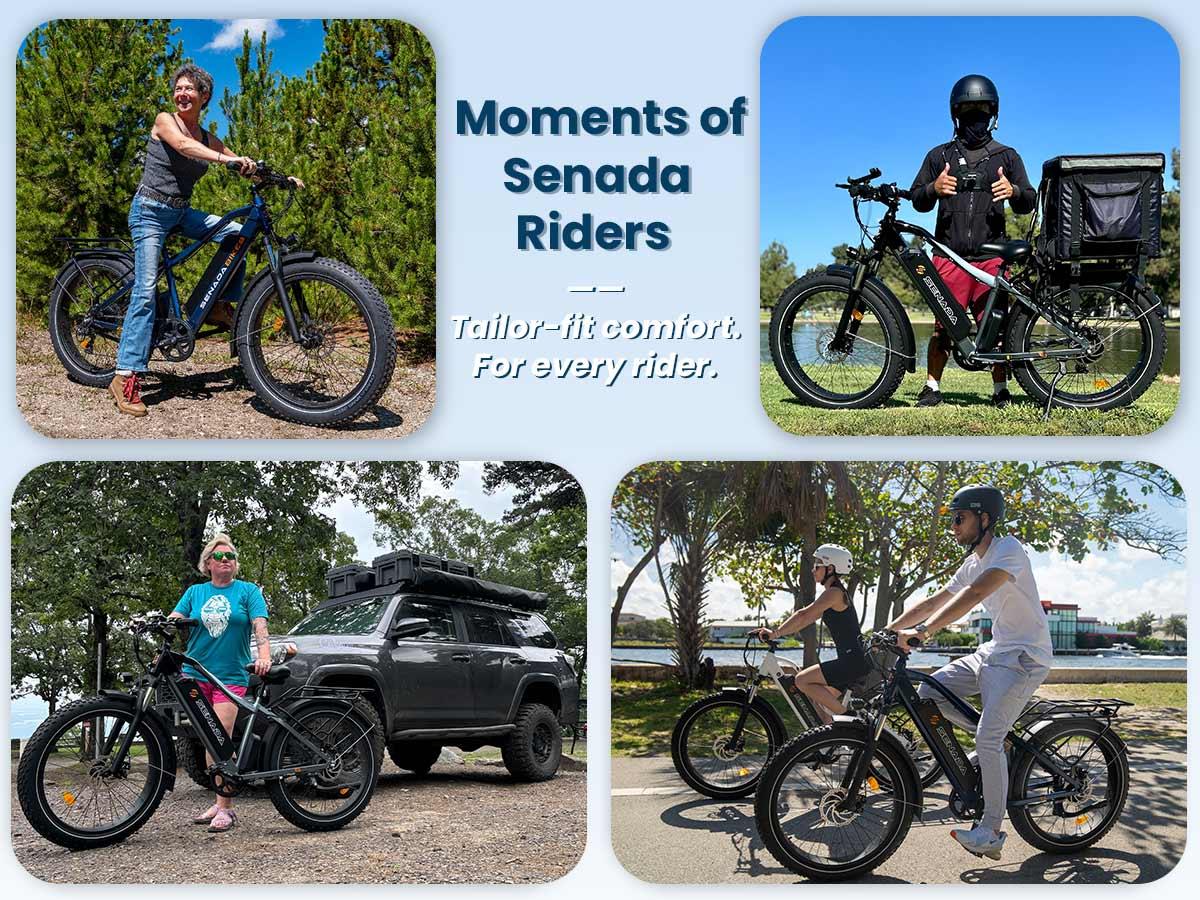 Senada SABER PLUS 1000W Electric Bike | All-Terrain, Hydraulic Brakes, 80 Miles Range - Wheels of America