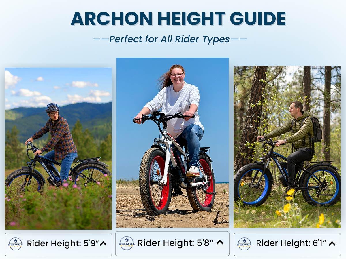 Senada ARCHON PLUS Fat Tire Off-Road E-Bike | 1000W Motor, 78-Mile Range - Wheels of America