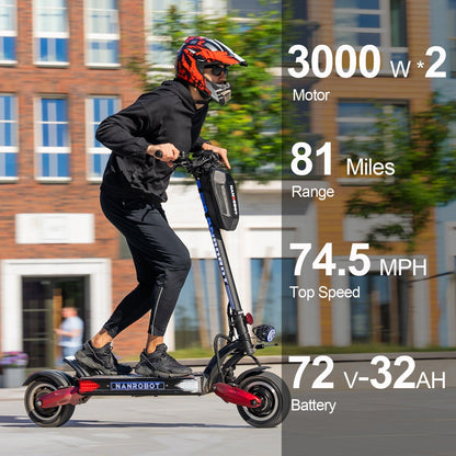 NANROBOT LS7+ 72V Electric Scooter - Wheels of America