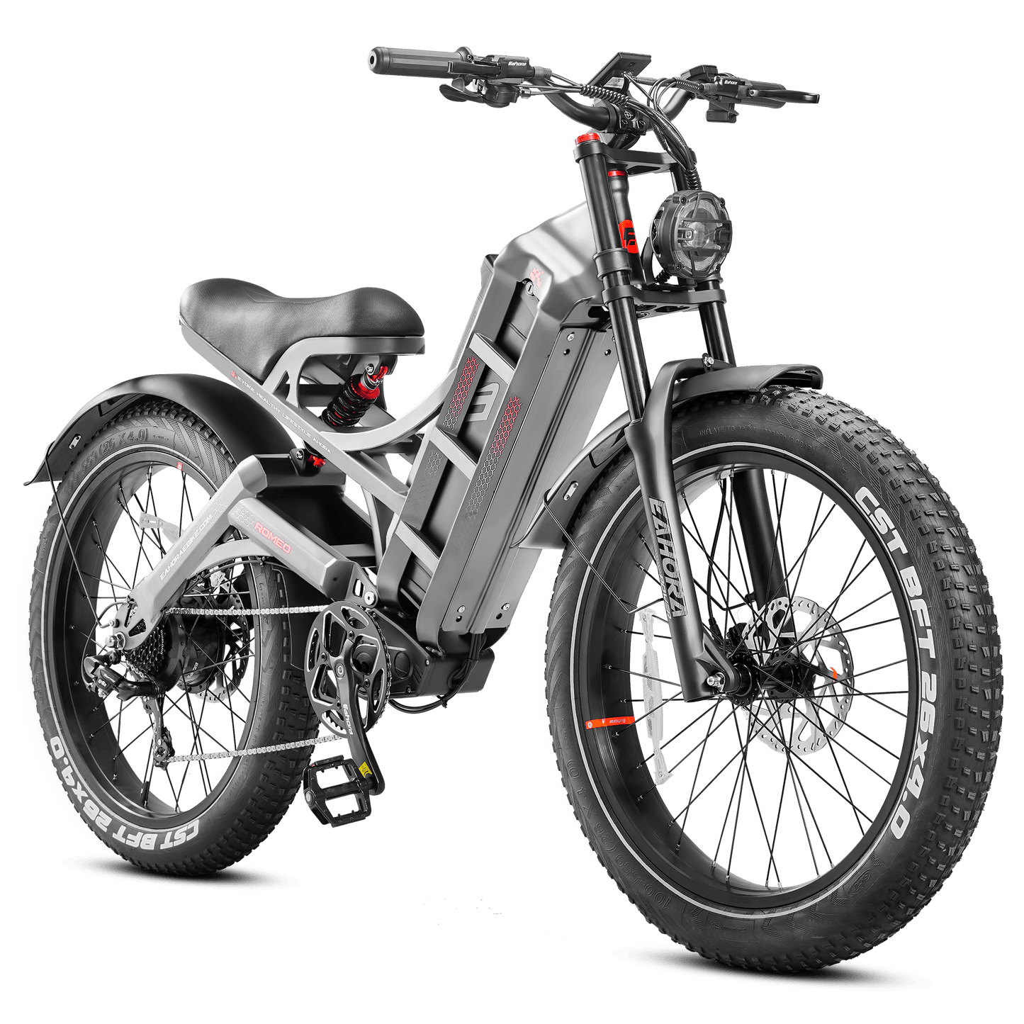 Eahora Romeo Pro Electric Bike | 48V 60Ah Battery | 34 MPH | Full Suspension - Wheels of America