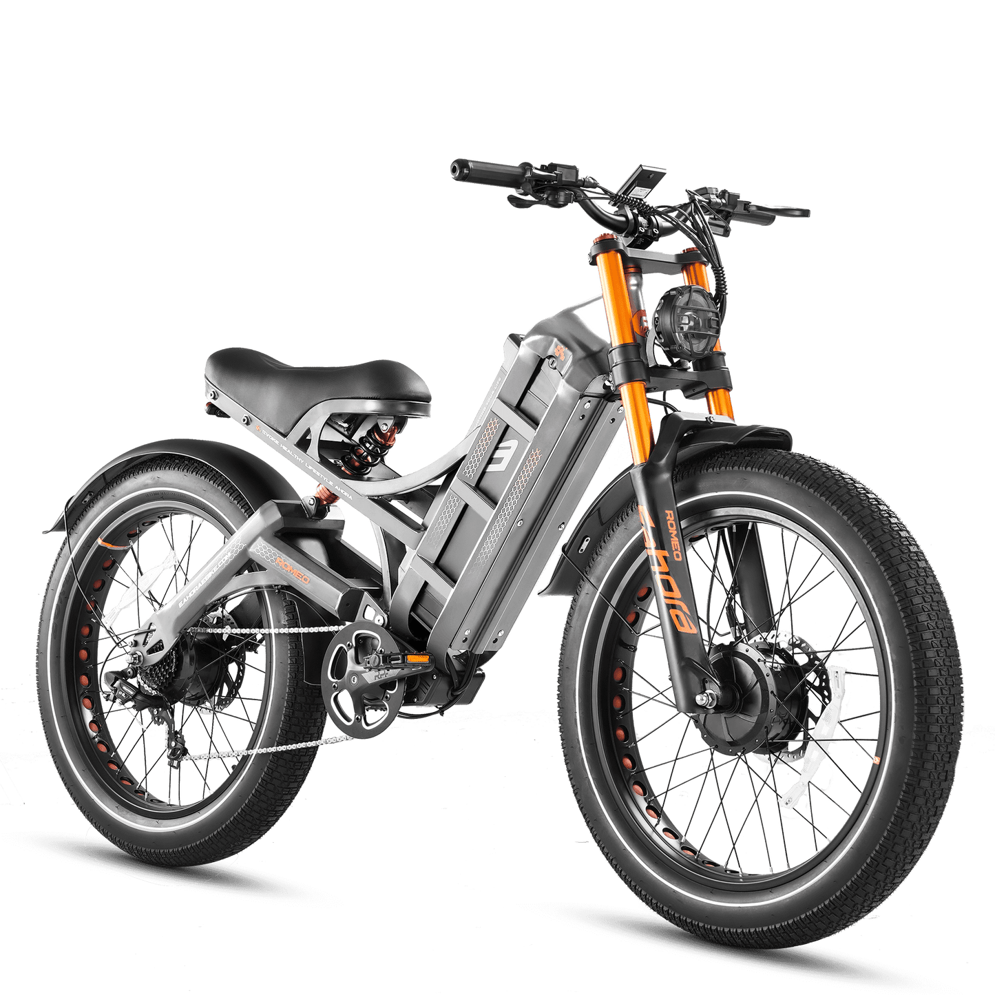 Eahora Romeo Pro II Dual-Motor Electric Bike | 52V 60Ah Battery | 44 MPH | Full Suspension - Wheels of America