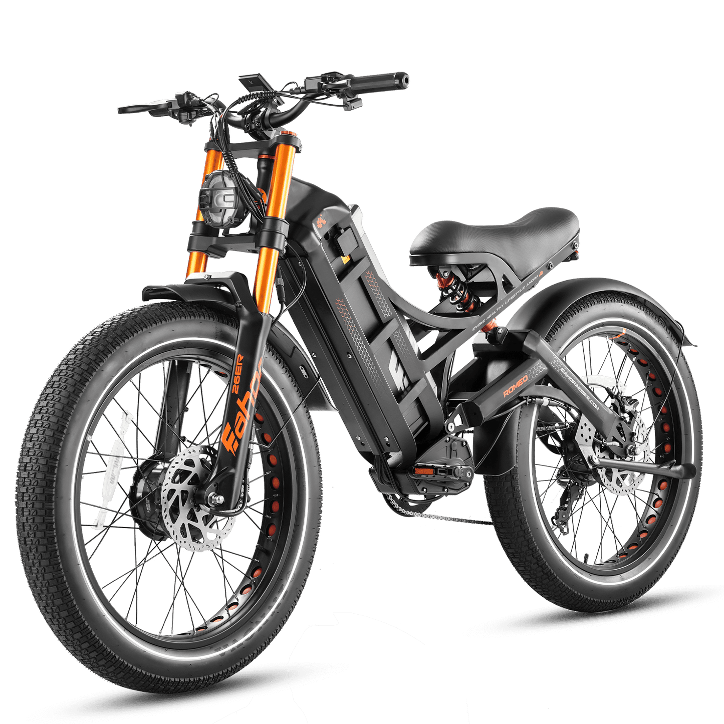 Eahora Romeo Pro II Dual-Motor Electric Bike | 52V 60Ah Battery | 44 MPH | Full Suspension - Wheels of America