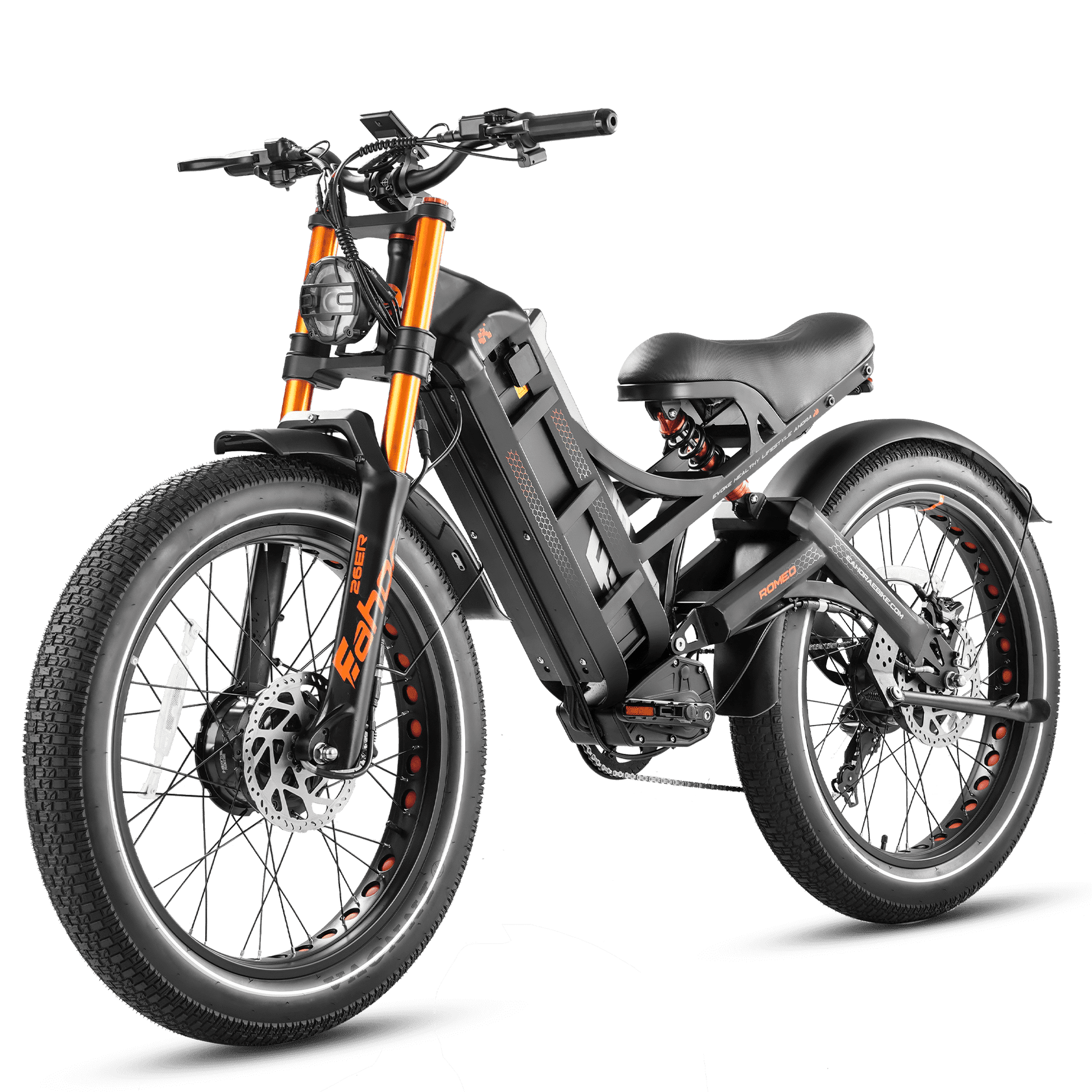 Eahora Romeo Pro II Dual-Motor Electric Bike | 52V 60Ah Battery | 44 MPH | Full Suspension - Wheels of America