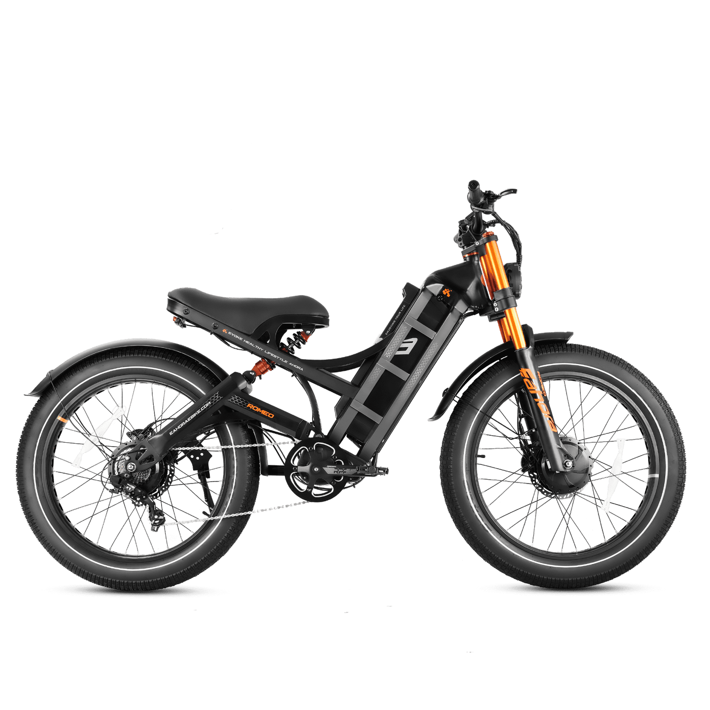 Eahora Romeo Pro II Dual-Motor Electric Bike | 52V 60Ah Battery | 44 MPH | Full Suspension - Wheels of America