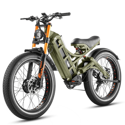 Eahora Romeo Pro II Dual-Motor Electric Bike | 52V 60Ah Battery | 44 MPH | Full Suspension - Wheels of America