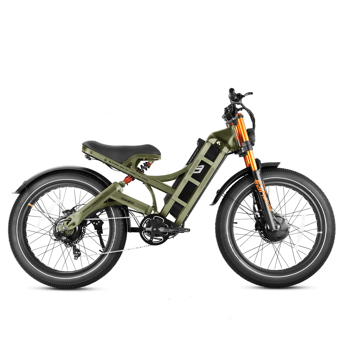 Eahora Romeo Pro II Dual-Motor Electric Bike | 52V 60Ah Battery | 44 MPH | Full Suspension - Wheels of America