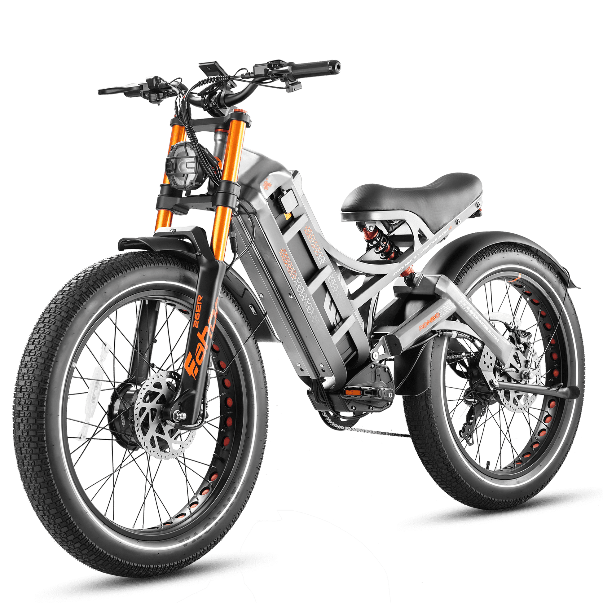 Eahora Romeo Pro II Dual-Motor Electric Bike | 52V 60Ah Battery | 44 MPH | Full Suspension - Wheels of America