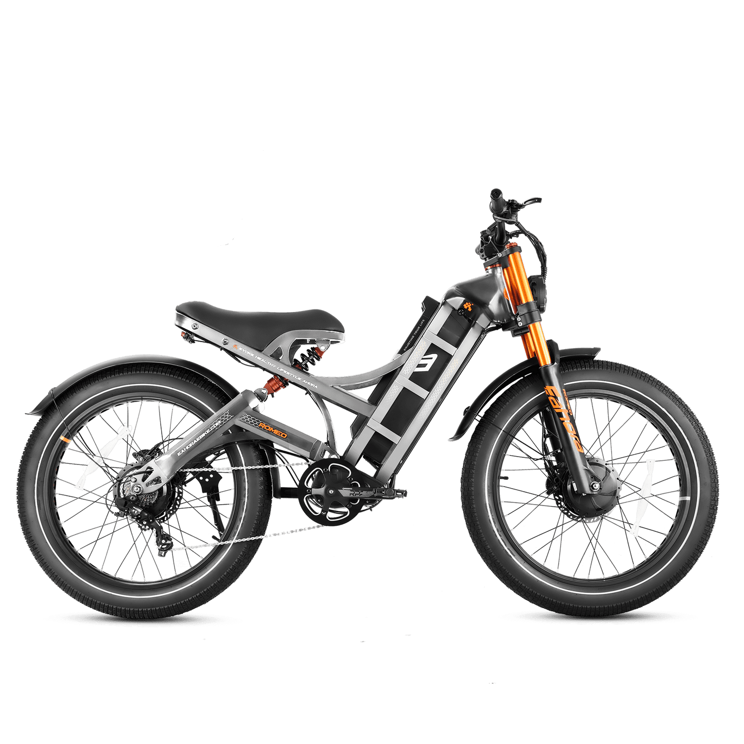 Eahora Romeo Pro II Dual-Motor Electric Bike | 52V 60Ah Battery | 44 MPH | Full Suspension - Wheels of America