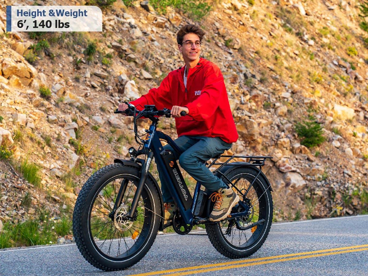 Senada SABER PLUS 1000W Electric Bike | All-Terrain, Hydraulic Brakes, 80 Miles Range - Wheels of America