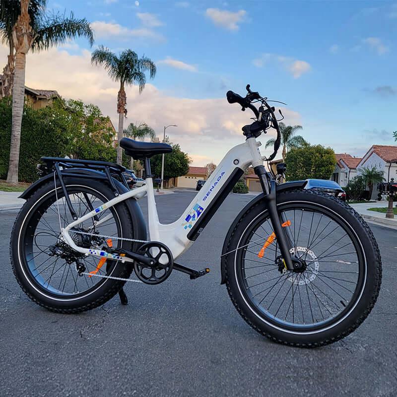 Senada MAYOR 750W Electric Fat Tire Bike | 70 Miles Range & Full Suspension - Wheels of America