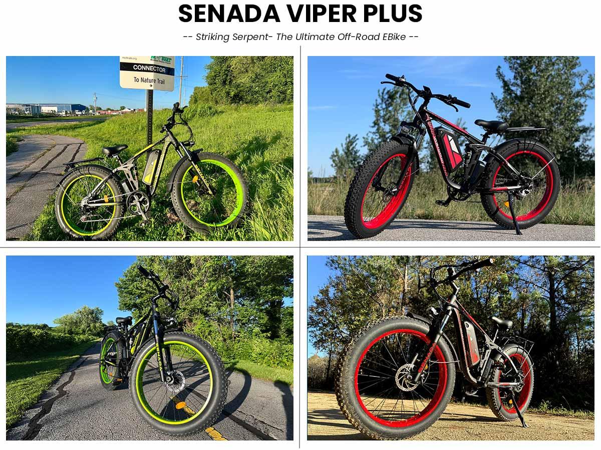 Senada VIPER PLUS Fat Tire Electric Bike | 1000W Motor & 78 Miles Range - Wheels of America