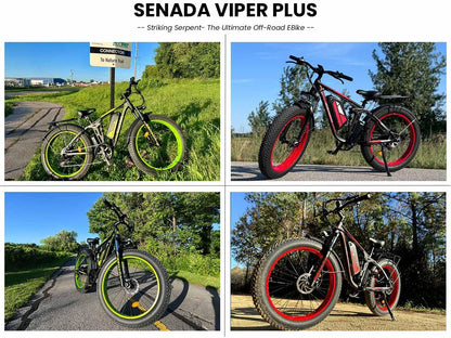 Senada VIPER PLUS Fat Tire Electric Bike | 1000W Motor & 78 Miles Range - Wheels of America