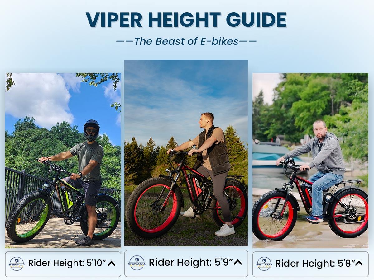 Senada VIPER PLUS Fat Tire Electric Bike | 1000W Motor & 78 Miles Range - Wheels of America